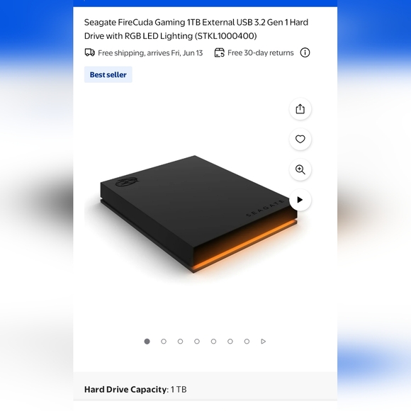 Seagate FireCuda Gaming Hard Drive with RGB - Picture 7 of 8